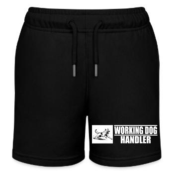 Working Dog Handler Motiv  - Kinder Organic Joggingshorts Mini Bolter von Stanley/Stella - Schwarz - Vorne