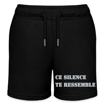 DIESE STILLE IST WIE DU - Kinder Organic Joggingshorts Mini Bolter von Stanley/Stella - Schwarz - Vorne