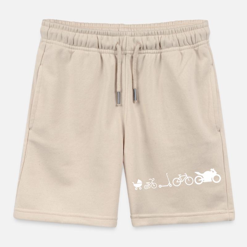 Motorad Evolution Development Funny Kids Organic Sweat Shorts by Stanley/Stella