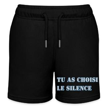 TU AS CHOISI LE SILENCE - Short de jogging enfant bio Stanley/Stella - noir - Devant