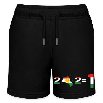 Kurdistan 2+2= 1 - Short de jogging enfant bio Stanley/Stella - noir - Devant