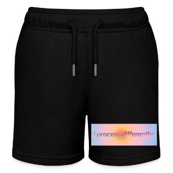 I process differently - Kinder Organic Joggingshorts Mini Bolter von Stanley/Stella - Schwarz - Vorne