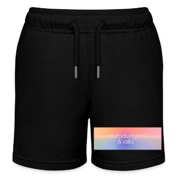 Neurodivergent & valid - Kinder Organic Joggingshorts Mini Bolter von Stanley/Stella - Schwarz - Vorne