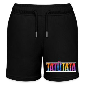 Tatuetata_bunt_ - Kids Organic Sweat Shorts by Stanley/Stella - black - Front