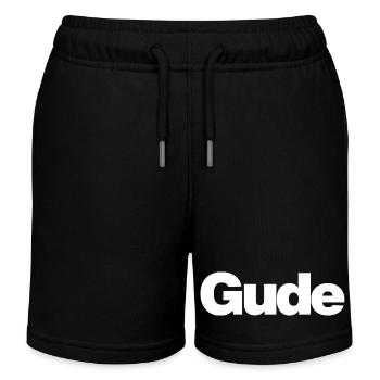 Gude – Urbaner Gruß im Klartext - Kinder Organic Joggingshorts Mini Bolter von Stanley/Stella - Schwarz - Vorne