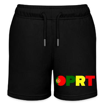 Portugal - Kinder Organic Joggingshorts Mini Bolter von Stanley/Stella - Schwarz - Vorne