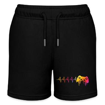 Amour des joueurs - Short de jogging enfant bio Stanley/Stella - noir - Devant