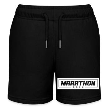 Marathon 2026 Laufen - Kinder Organic Joggingshorts Mini Bolter von Stanley/Stella - Schwarz - Vorne