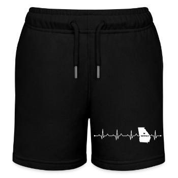 Georgia Country Heart Minimalist Travel Heartbeat - Short de jogging enfant bio Stanley/Stella - noir - Devant