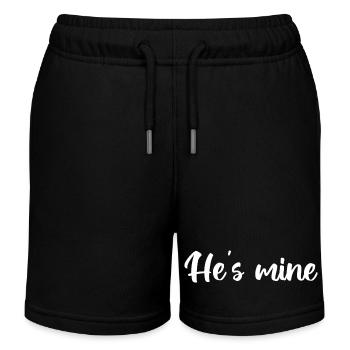 He_s Mine Design - Kids Organic Sweat Shorts by Stanley/Stella - black - Front