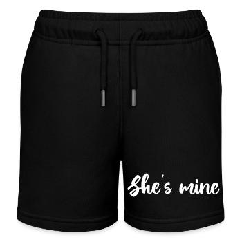 She-s-Mine Design - Kids Organic Sweat Shorts by Stanley/Stella - black - Front