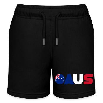 Australia - Kids Organic Sweat Shorts by Stanley/Stella - black - Front