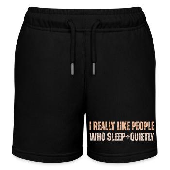 I Really Like People Who Sleep Quietly - Kinder Organic Joggingshorts Mini Bolter von Stanley/Stella - Schwarz - Vorne