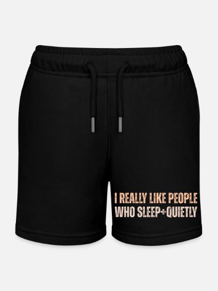 J’aime vraiment les gens qui dorment tranquillement - Short de jogging enfant bio Stanley/Stella - noir