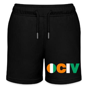 Côte d’Ivoire - Short de jogging enfant bio Stanley/Stella - noir - Devant
