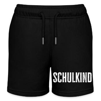 Schoolchild – Perfect for starting school & starting school - Kids Organic Sweat Shorts by Stanley/Stella - black - Front