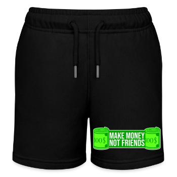 Gagne de l’argent, pas des amis, slogan Slogan - Short de jogging enfant bio Stanley/Stella - noir - Devant