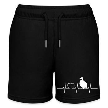 Geier - Kinder Organic Joggingshorts Mini Bolter von Stanley/Stella - Schwarz - Vorne