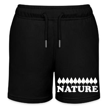 Nature - Kids Organic Sweat Shorts by Stanley/Stella - black - Front
