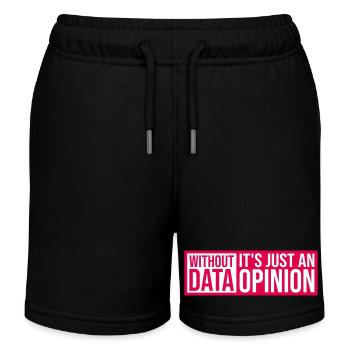Sans données, ce n’est qu’un nerd de statistiques d’opinion - Short de jogging enfant bio Stanley/Stella - noir - Devant