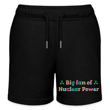 Großer Fan von Kernenergie - Kinder Organic Joggingshorts Mini Bolter von Stanley/Stella - Schwarz - Vorne