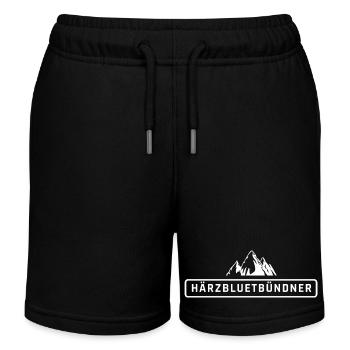 Härzbluetbündner, fier natif des Grisons - Short de jogging enfant bio Stanley/Stella - noir - Devant