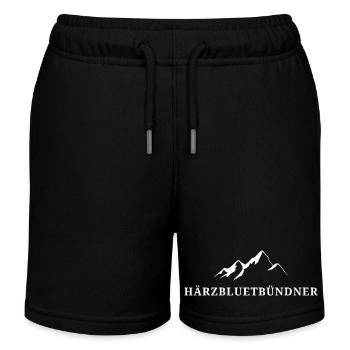 Härzbluetbündner, fier natif des Grisons - Short de jogging enfant bio Stanley/Stella - noir - Devant