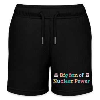 Großer Fan von Kernenergie - Kinder Organic Joggingshorts Mini Bolter von Stanley/Stella - Schwarz - Vorne