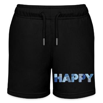 HAPPY Denim Patchwork neuer Trend - Kinder Organic Joggingshorts Mini Bolter von Stanley/Stella - Schwarz - Vorne