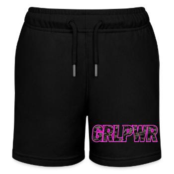 GRLPWR Camo Neon Streetwear Rose Design - Short de jogging enfant bio Stanley/Stella - noir - Devant