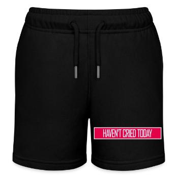 Je n’ai pas pleuré aujourd’hui en disant une ironie émotionnelle drôle - Short de jogging enfant bio Stanley/Stella - noir - Devant