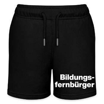 BILDUNGSFERNBÜRGER. DUMME MENSCHEN, SARKASMUS - Kinder Organic Joggingshorts Mini Bolter von Stanley/Stella - Schwarz - Vorne
