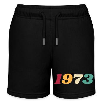 1973 Geschenk 1973 Geburtstag 1973 Retro 1973 - Kinder Organic Joggingshorts Mini Bolter von Stanley/Stella - Schwarz - Vorne