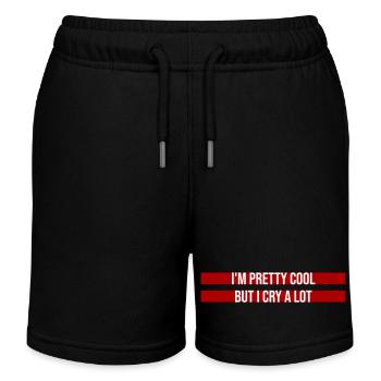 I'm Pretty Cool But I Cry A Lot Lustig Emotional - Kinder Organic Joggingshorts Mini Bolter von Stanley/Stella - Schwarz - Vorne