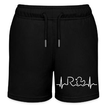 Endlich Rente - Ruhestand - Pension - Kinder Organic Joggingshorts Mini Bolter von Stanley/Stella - Schwarz - Vorne
