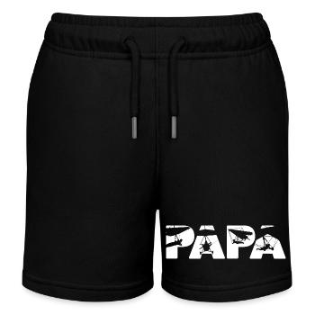 Pilote de deltaplane Papa Silhouette musicale Slogan - Short de jogging enfant bio Stanley/Stella - noir - Devant