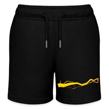 Iconic Data Viz: Minard 1812 - Gold / Bronze - Kinder Organic Joggingshorts Mini Bolter von Stanley/Stella - Schwarz - Vorne