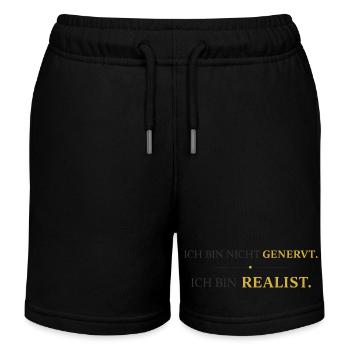 Ich bin nicht genervt, ich bin Realist - Kinder Organic Joggingshorts Mini Bolter von Stanley/Stella - Schwarz - Vorne