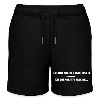 Créatif, flexible au lieu de chaotique - Short de jogging enfant bio Stanley/Stella - noir - Devant