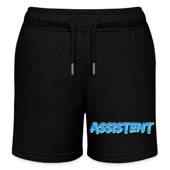 Assistant as a comic - Kids Organic Sweat Shorts by Stanley/Stella - black - Front