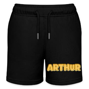Gift for Arthur - Kids Organic Sweat Shorts by Stanley/Stella - black - Front