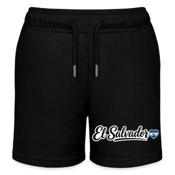 Écriture salvadorienne avec cœur de drapeau patriotique - Short de jogging enfant bio Stanley/Stella - noir - Devant