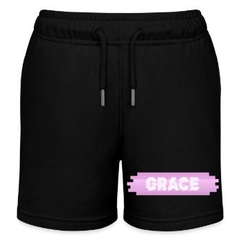 Gift for Grace - Kids Organic Sweat Shorts by Stanley/Stella - black - Front