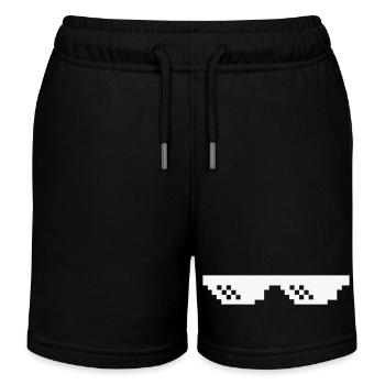 Pixel sunglasses - Kids Organic Sweat Shorts by Stanley/Stella - black - Front