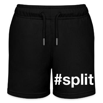 Split Hrvatska Croatia Kroatien Hashtag - Kids Organic Sweat Shorts by Stanley/Stella - black - Front