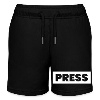 Conception de la presse en disant « PRESS » Journalistes d’information - Short de jogging enfant bio Stanley/Stella - noir - Devant