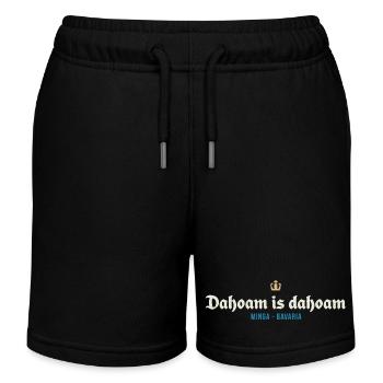 Dahoam est dahoam - Short de jogging enfant bio Stanley/Stella - noir - Devant