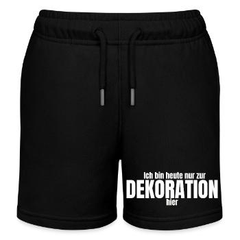 Ich bin heute nur zur Dekoration hier  - Kinder Organic Joggingshorts Mini Bolter von Stanley/Stella - Schwarz - Vorne