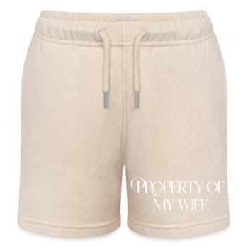 Eigentum meiner Frau - Kinder Organic Joggingshorts Mini Bolter von Stanley/Stella - Natur - Vorne