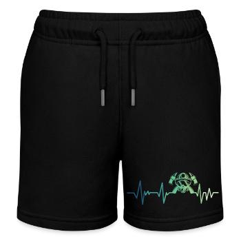 Feuerwehrmann Herzschlag Feuerwehrmann - Kinder Organic Joggingshorts Mini Bolter von Stanley/Stella - Schwarz - Vorne